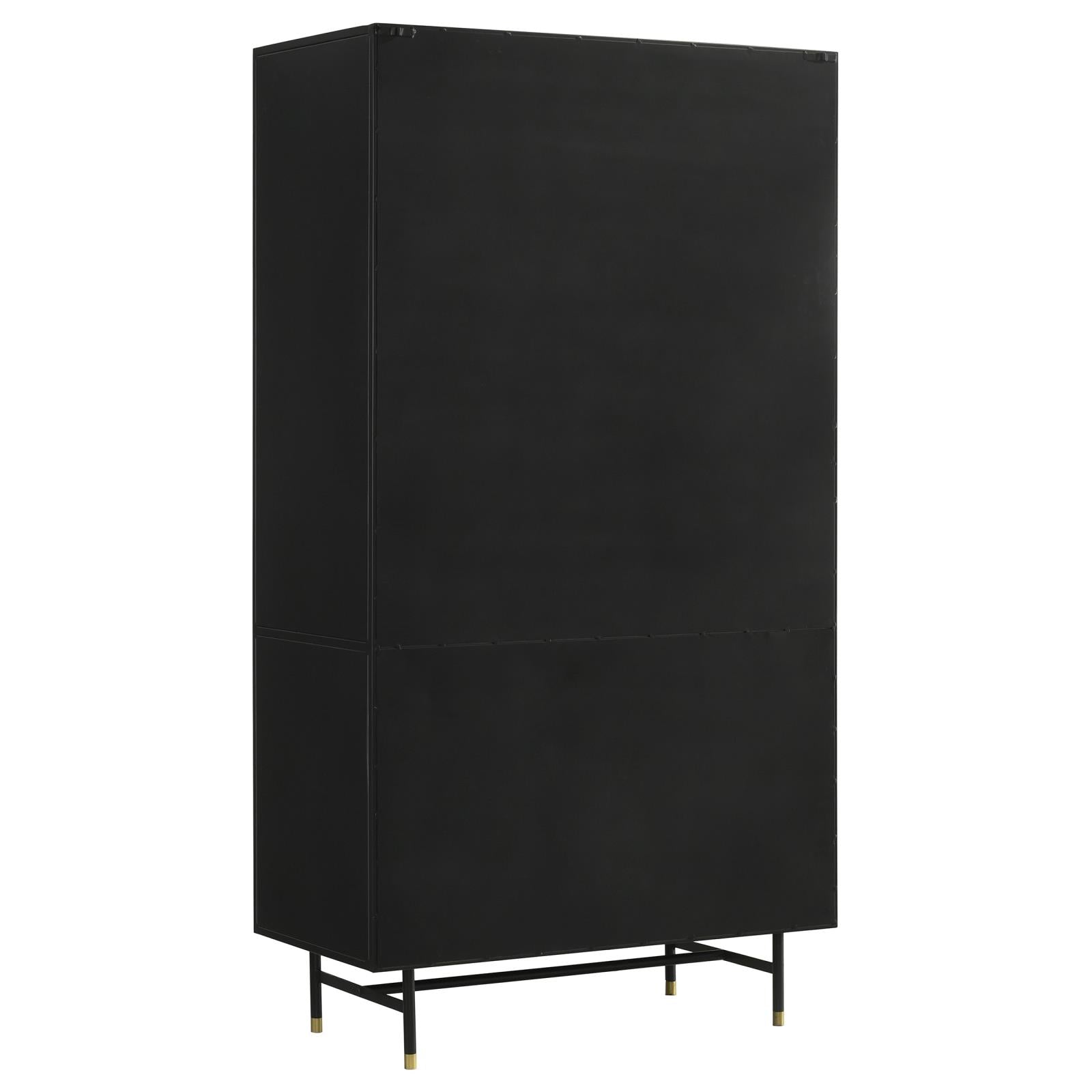 Santiago Matte Black Rectangular 4-Door Cabinet - 951134 - Bien Home Furniture & Electronics