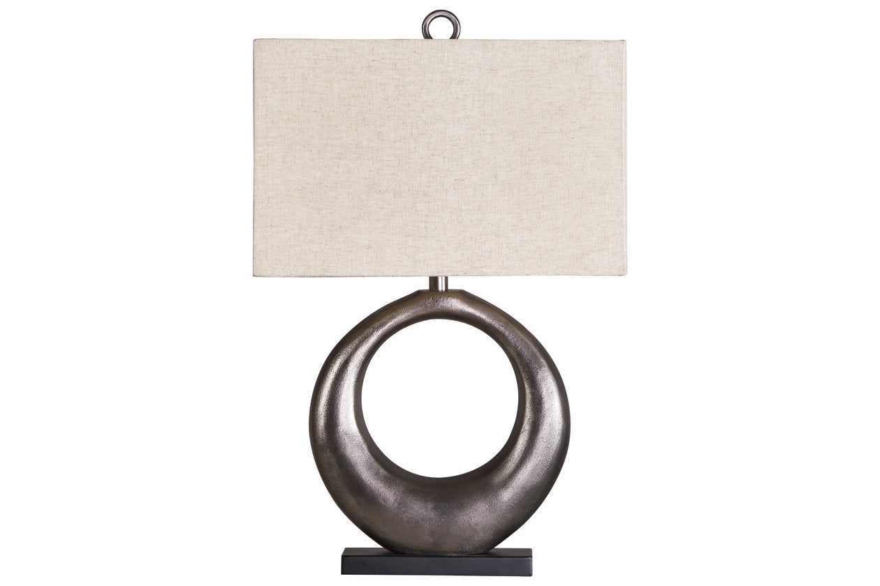 Saria Antique Silver Finish Table Lamp - L207394 - Bien Home Furniture & Electronics