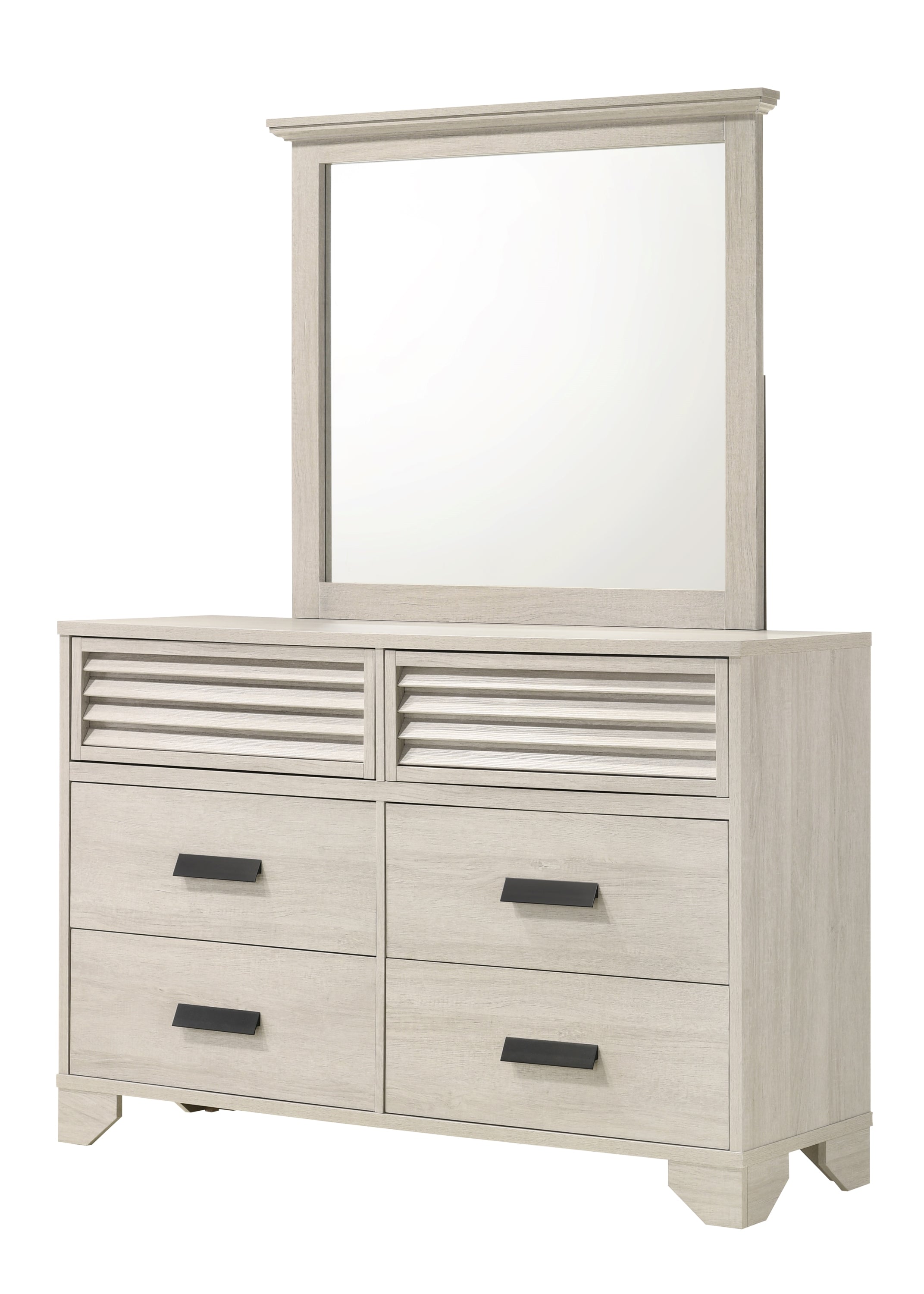 Sarter White Panel Bedroom Set - SET | B4740-Q-HBFB | B4740-KQ-RAIL | B4740-2 | B4740-4 - Bien Home Furniture & Electronics