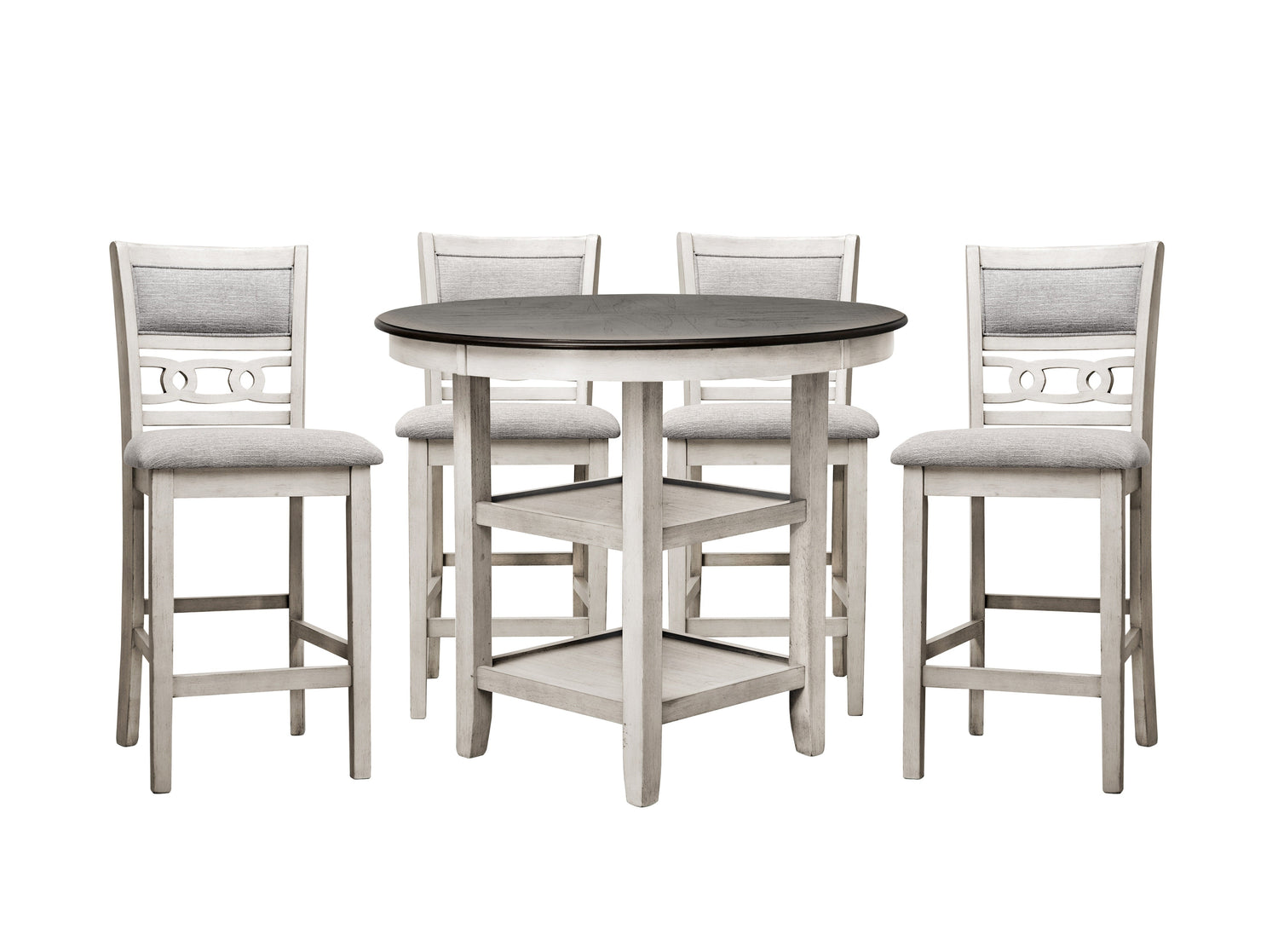 Savor White 5-Piece Counter Height Set - SH1155WHT-36 - Bien Home Furniture & Electronics