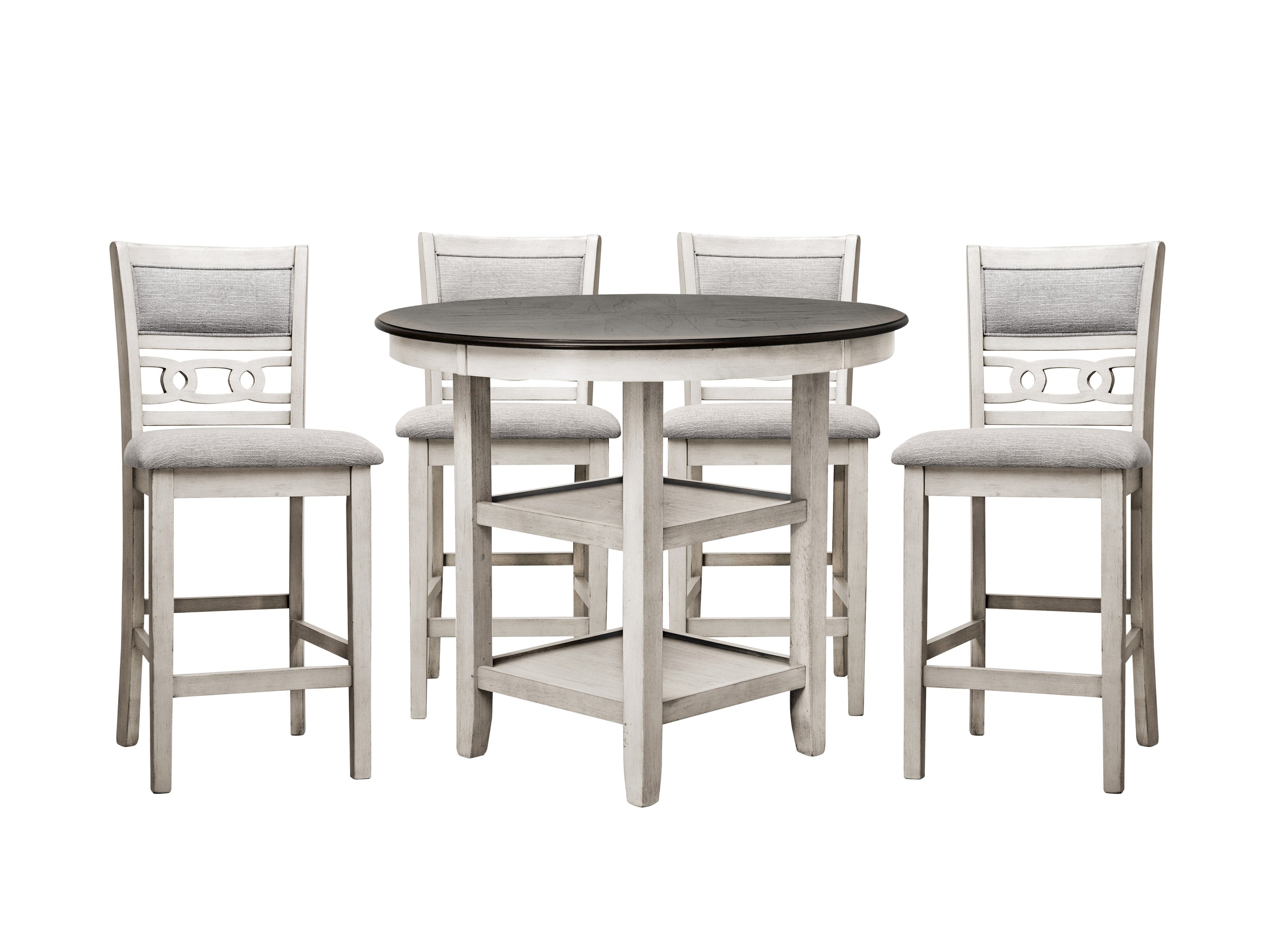 Savor White 5-Piece Counter Height Set - SH1155WHT-36 - Bien Home Furniture & Electronics