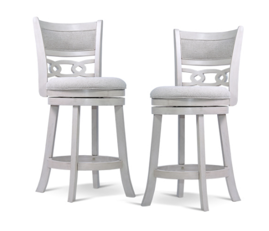 Savor White Swivel Counter Chair, Set of 2 - SH1155WHT-24 - Bien Home Furniture & Electronics