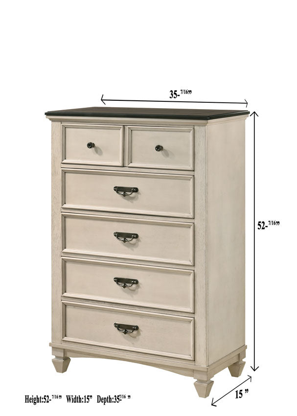Sawyer Cream/Brown Chest - B9100-4 - Bien Home Furniture & Electronics