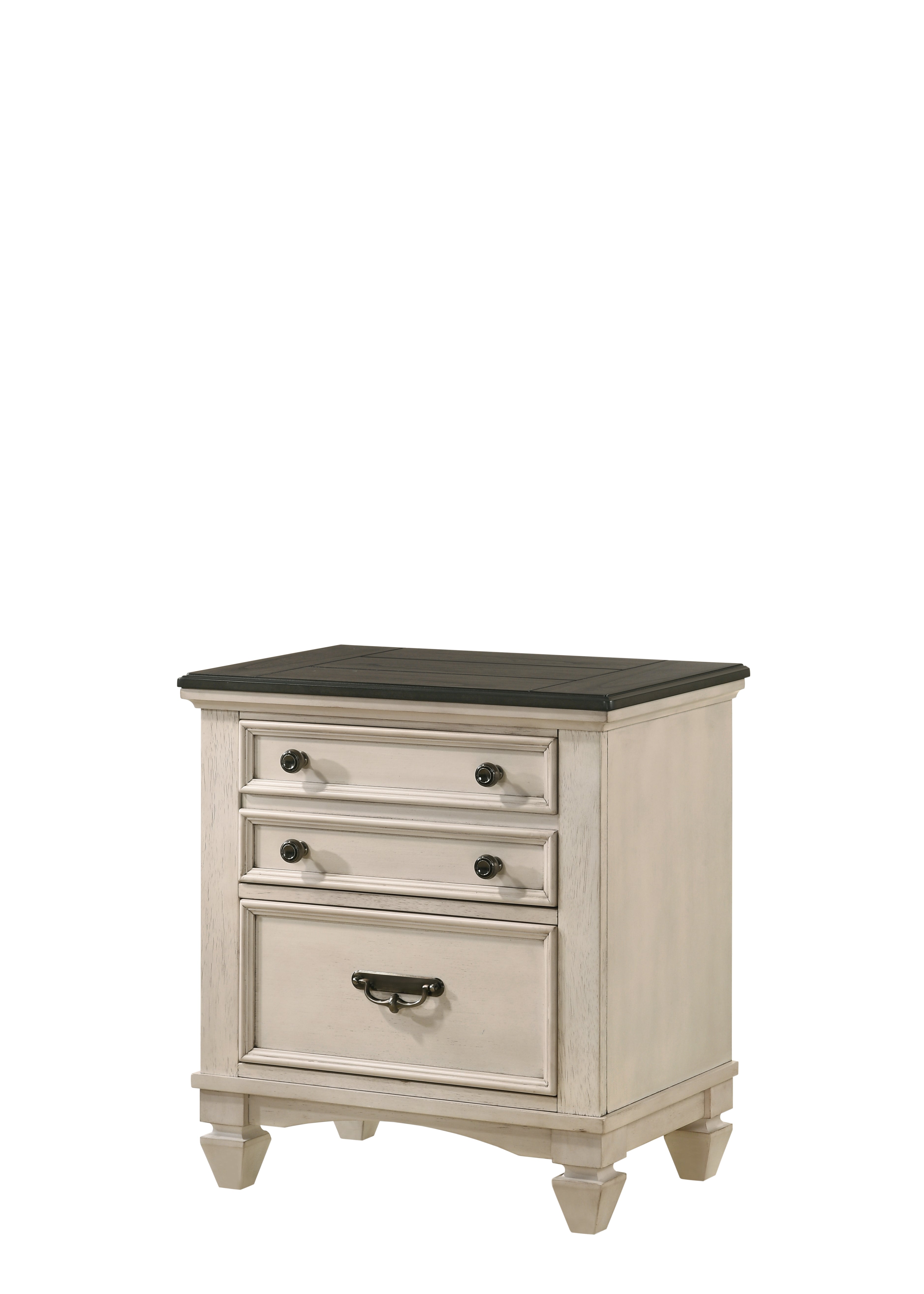 Sawyer Cream/Brown Panel Bedroom Set - SET | B9100-K-HBFB | B9100-KQ-RAIL | B9100-1 | B9100-11 - Bien Home Furniture & Electronics