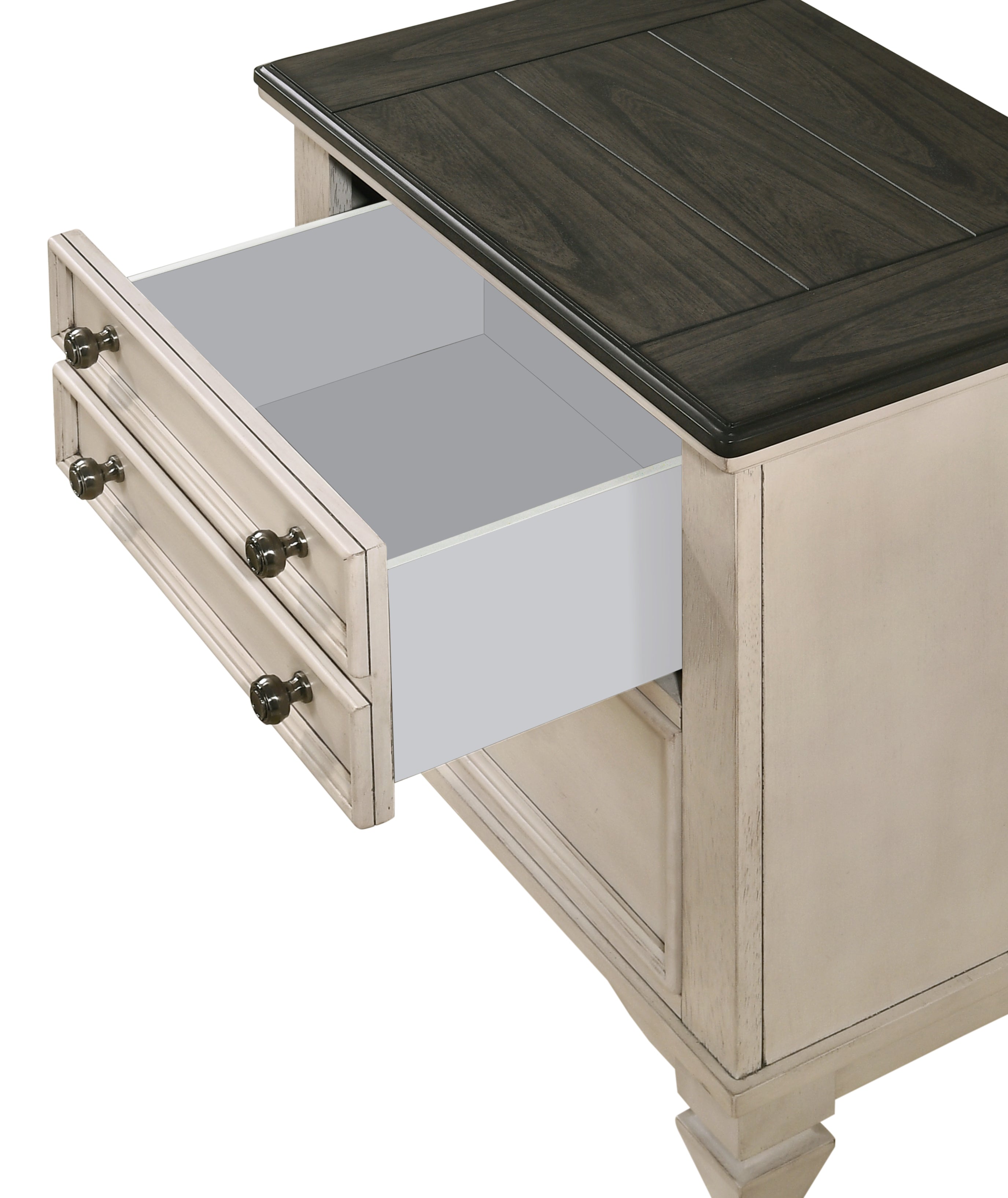 Sawyer Cream/Brown Panel Bedroom Set - SET | B9100-K-HBFB | B9100-KQ-RAIL | B9100-1 | B9100-11 - Bien Home Furniture & Electronics