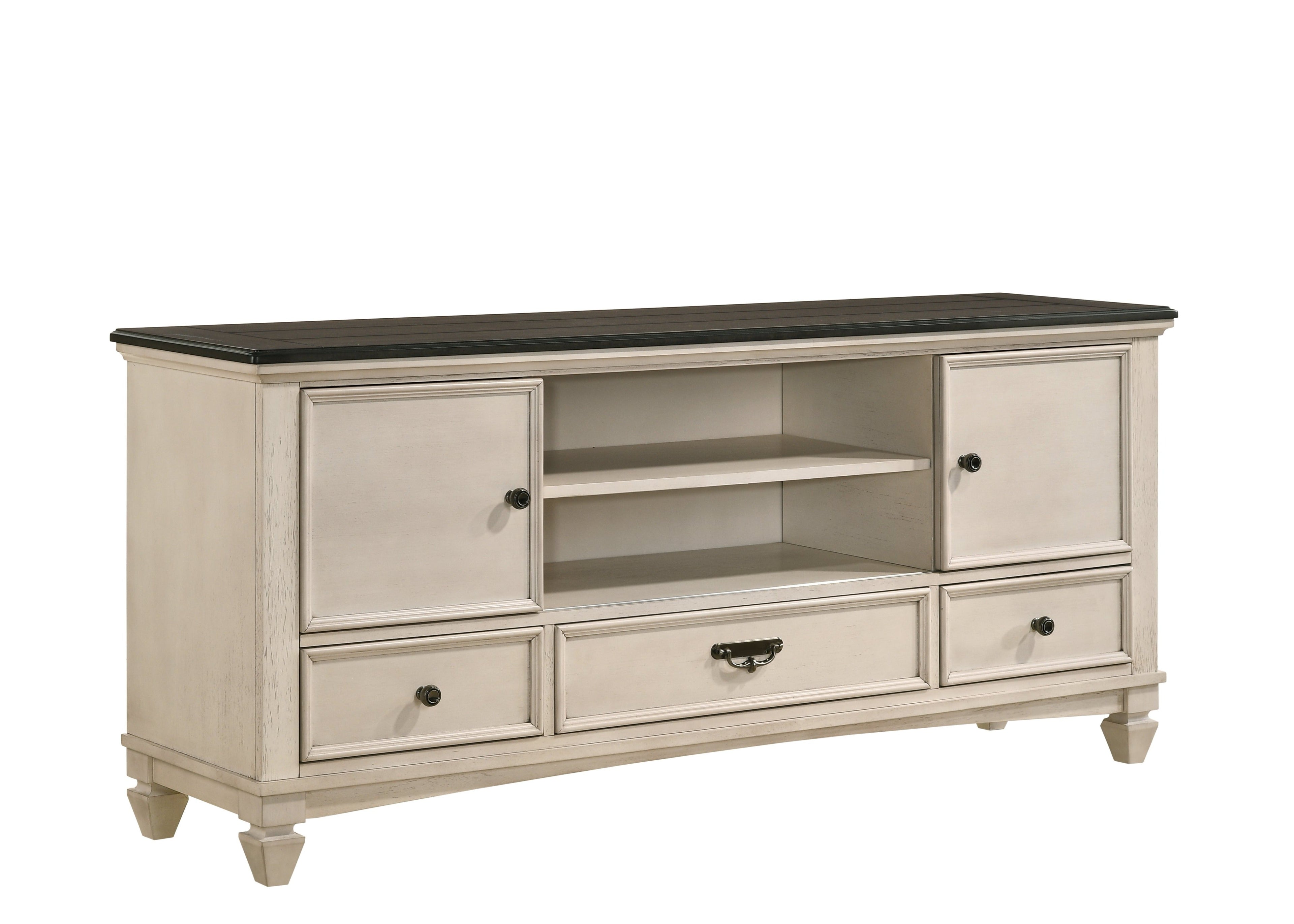 Saywer Antique 68" White/Brown TV Stand - B9100-7 - Bien Home Furniture & Electronics