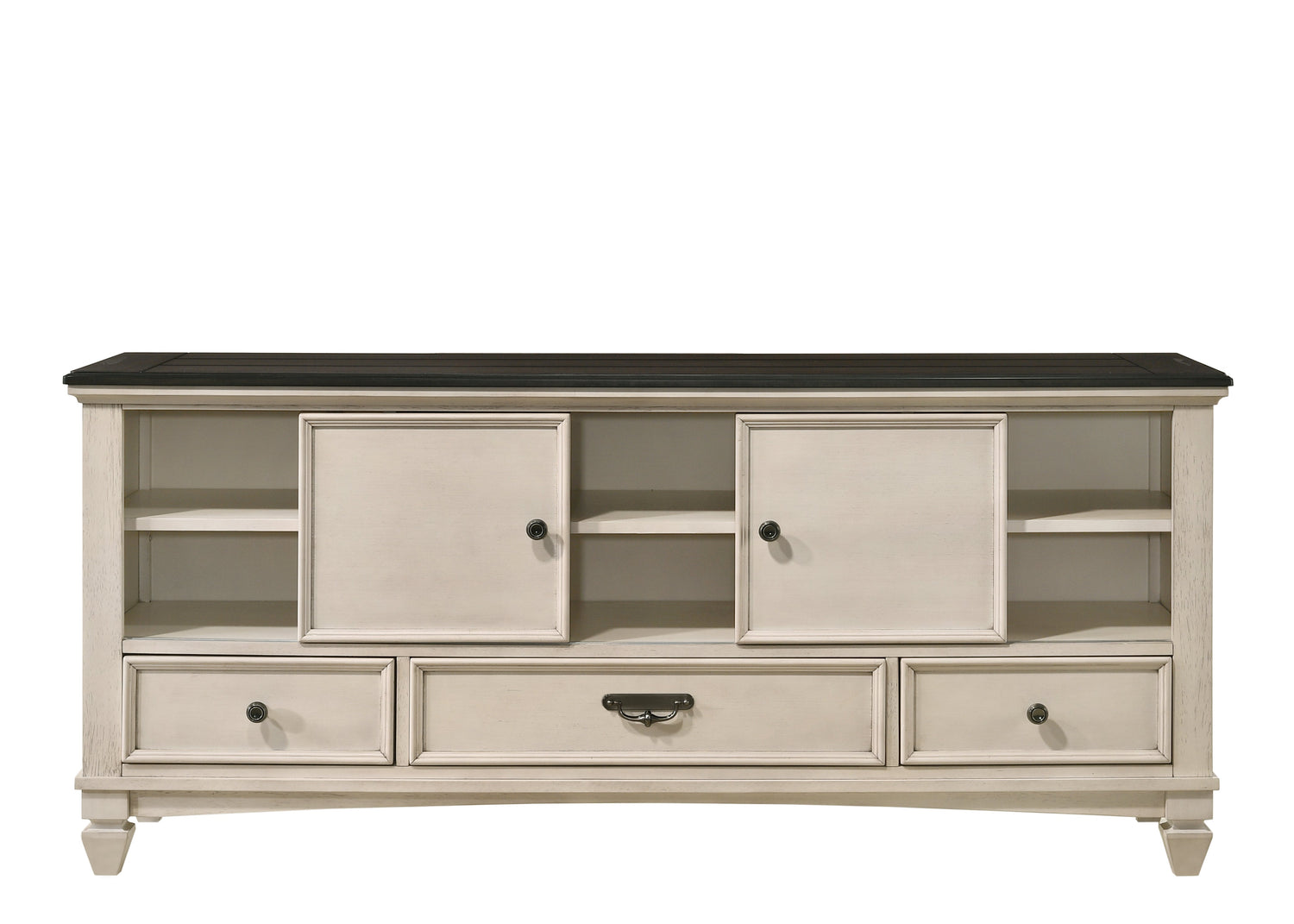 Saywer Antique 68" White/Brown TV Stand - B9100-7 - Bien Home Furniture & Electronics