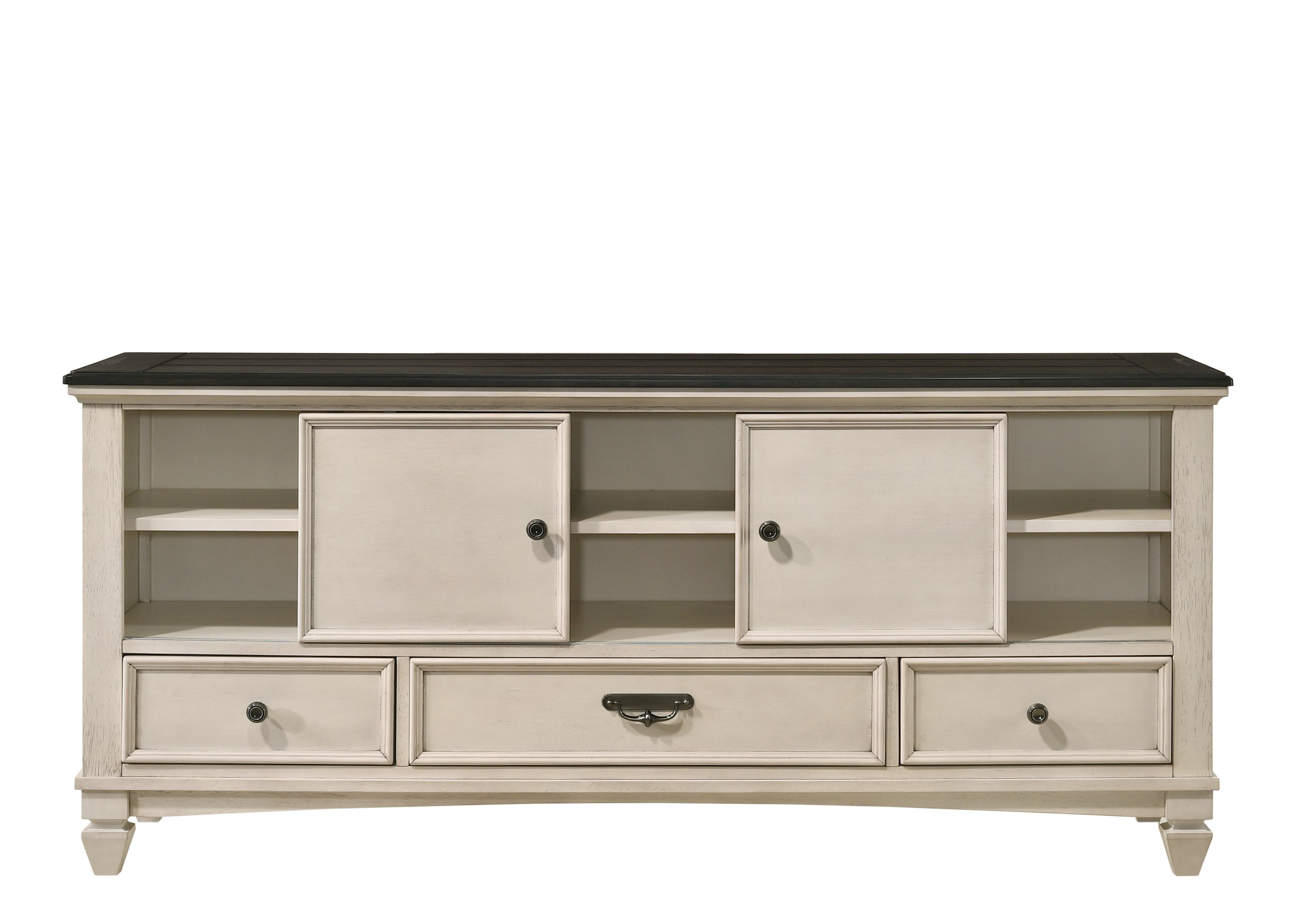 Saywer Antique 68" White/Brown TV Stand - B9100-7 - Bien Home Furniture & Electronics