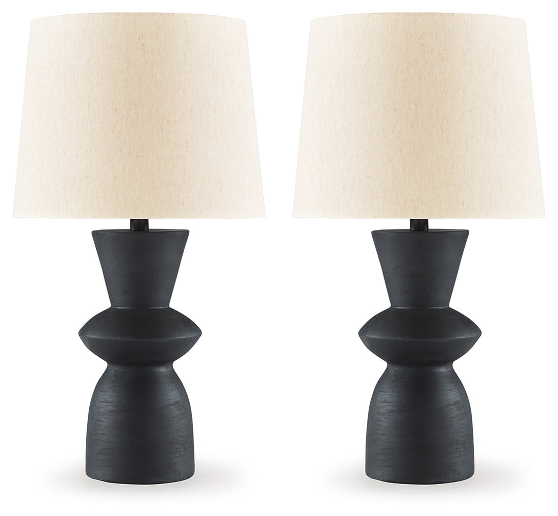 Scarbot Distressed Black Table Lamp (Set of 2) - L243354 - Bien Home Furniture &amp; Electronics