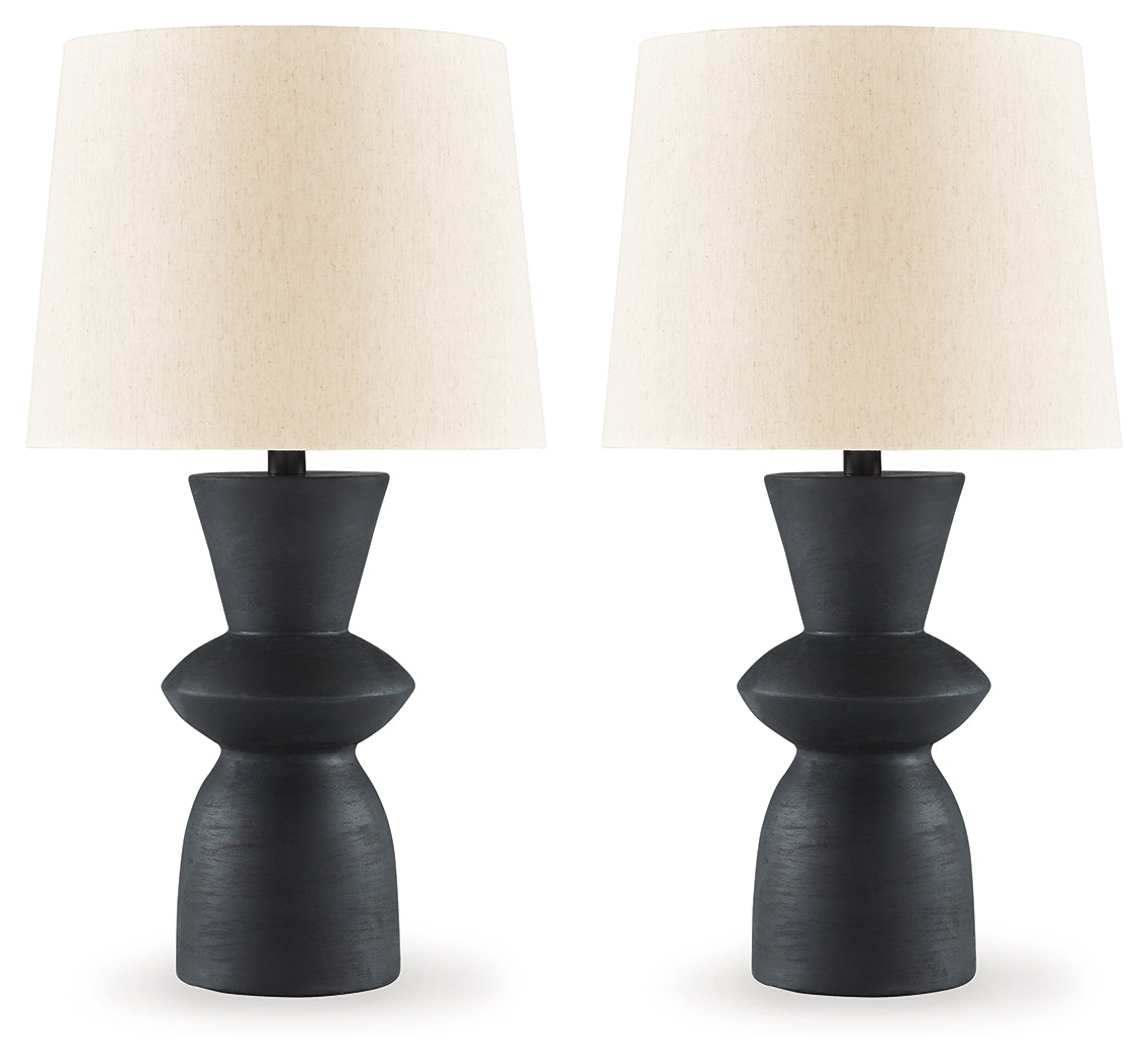 Scarbot Distressed Black Table Lamp (Set of 2) - L243354 - Bien Home Furniture &amp; Electronics