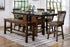 Schleiger Cherry Extendable Swivel Counter Height Set - SET | 5400-36XL | 5400-36XLB | 5400-24SW(2) - Bien Home Furniture & Electronics