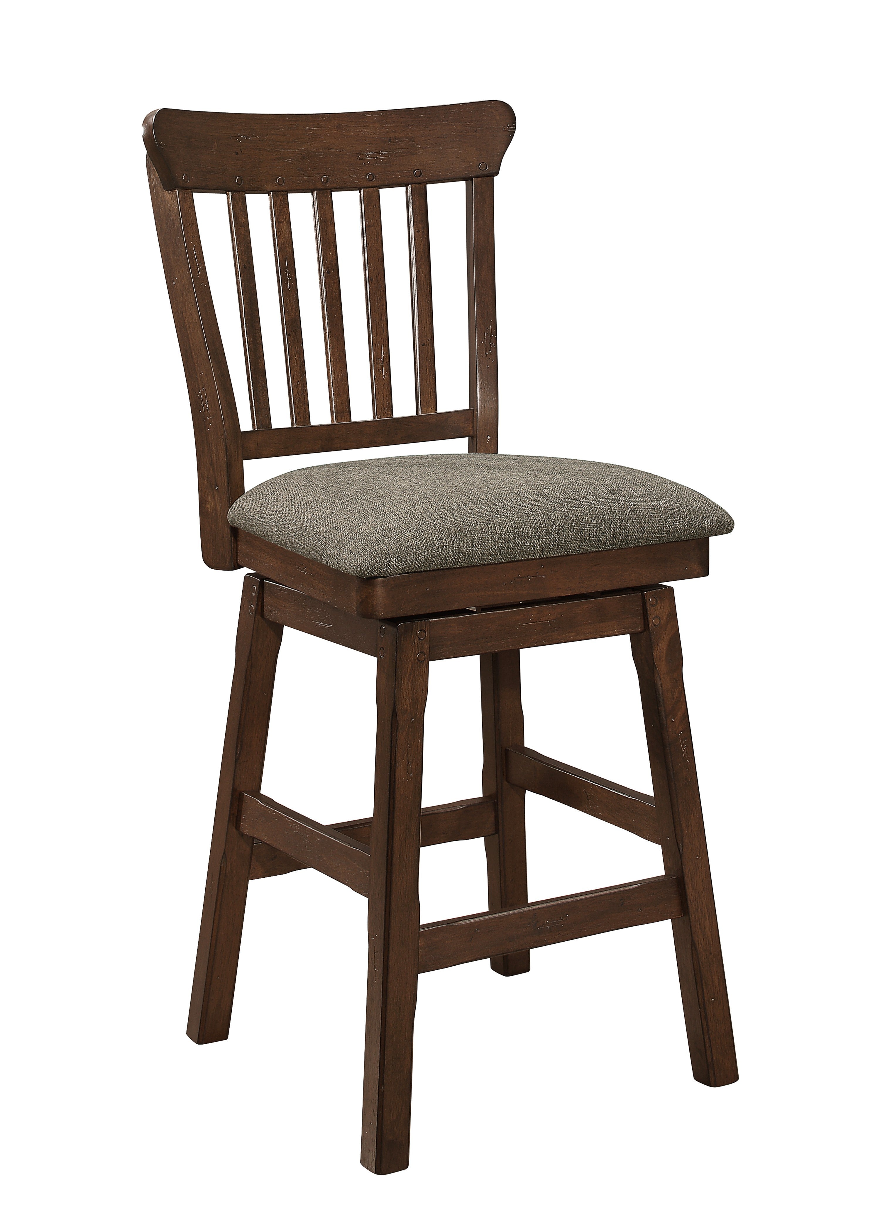 Schleiger Cherry Swivel Counter Chair, Set of 2 - 5400-24SW - Bien Home Furniture & Electronics