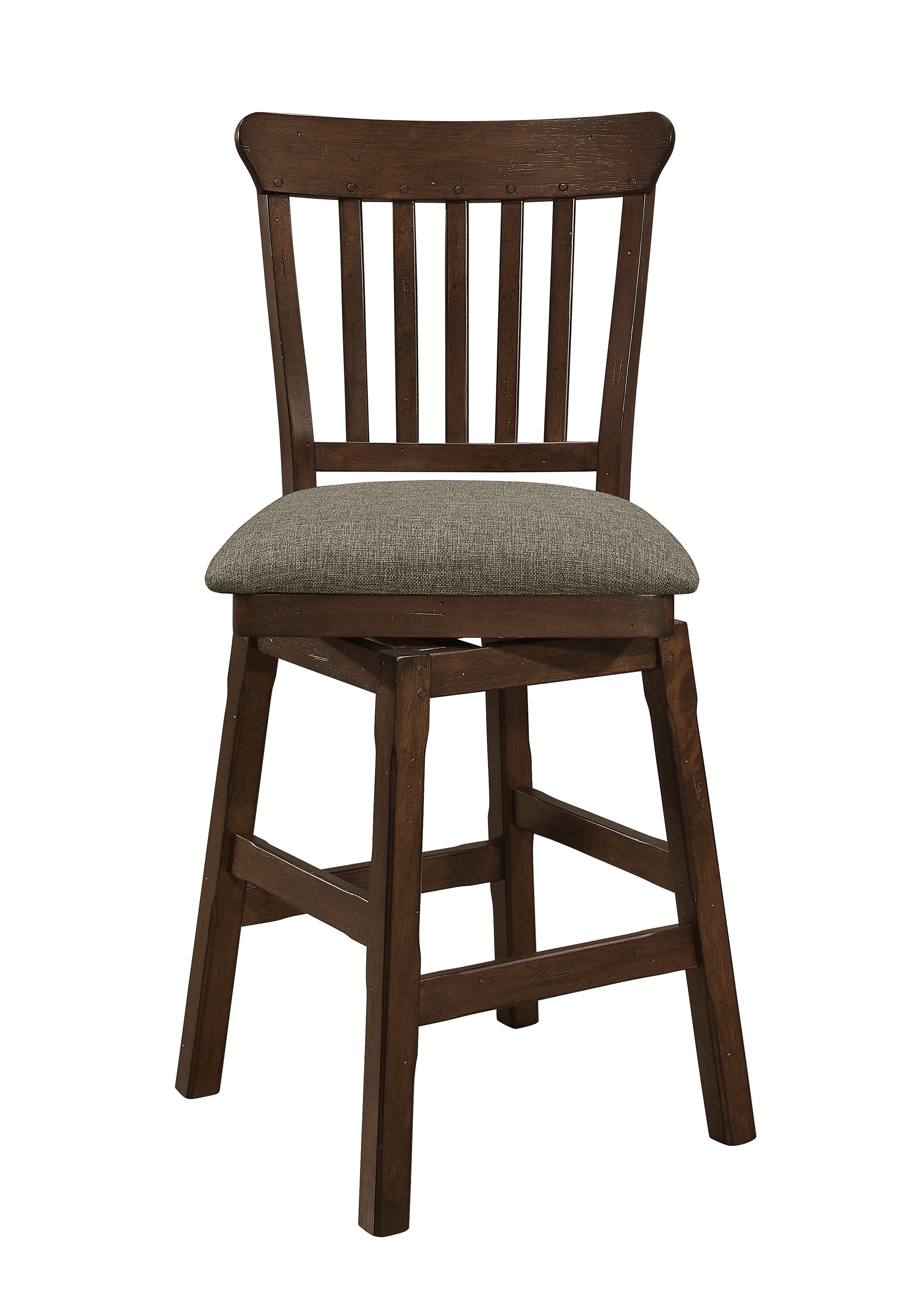 Schleiger Cherry Swivel Counter Chair, Set of 2 - 5400-24SW - Bien Home Furniture & Electronics