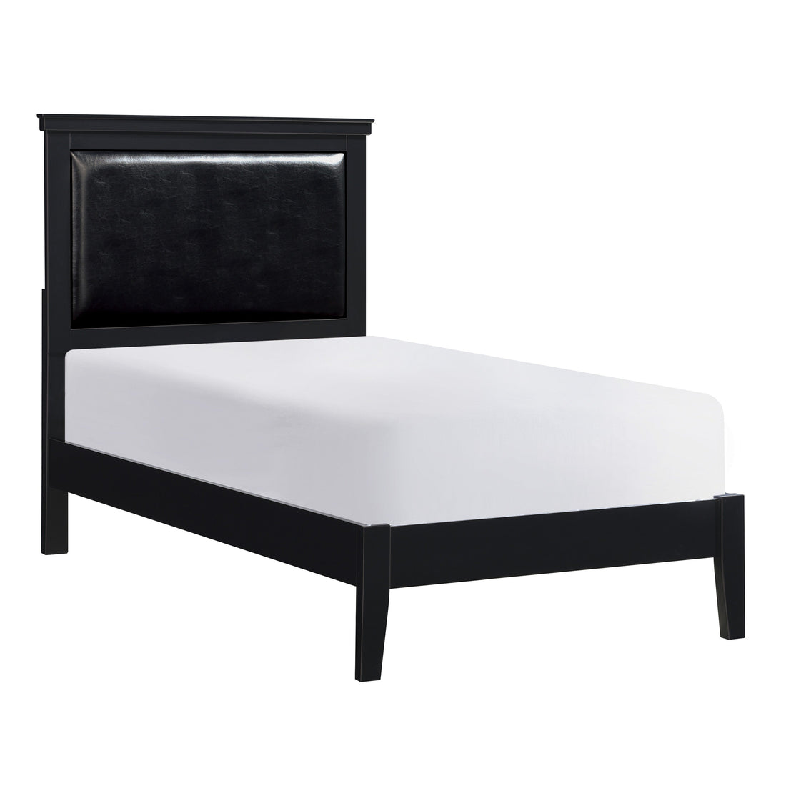 Seabright Black Twin Panel Bed - SET | 1519BKT-1 | 1519BKT-3 - Bien Home Furniture &amp; Electronics