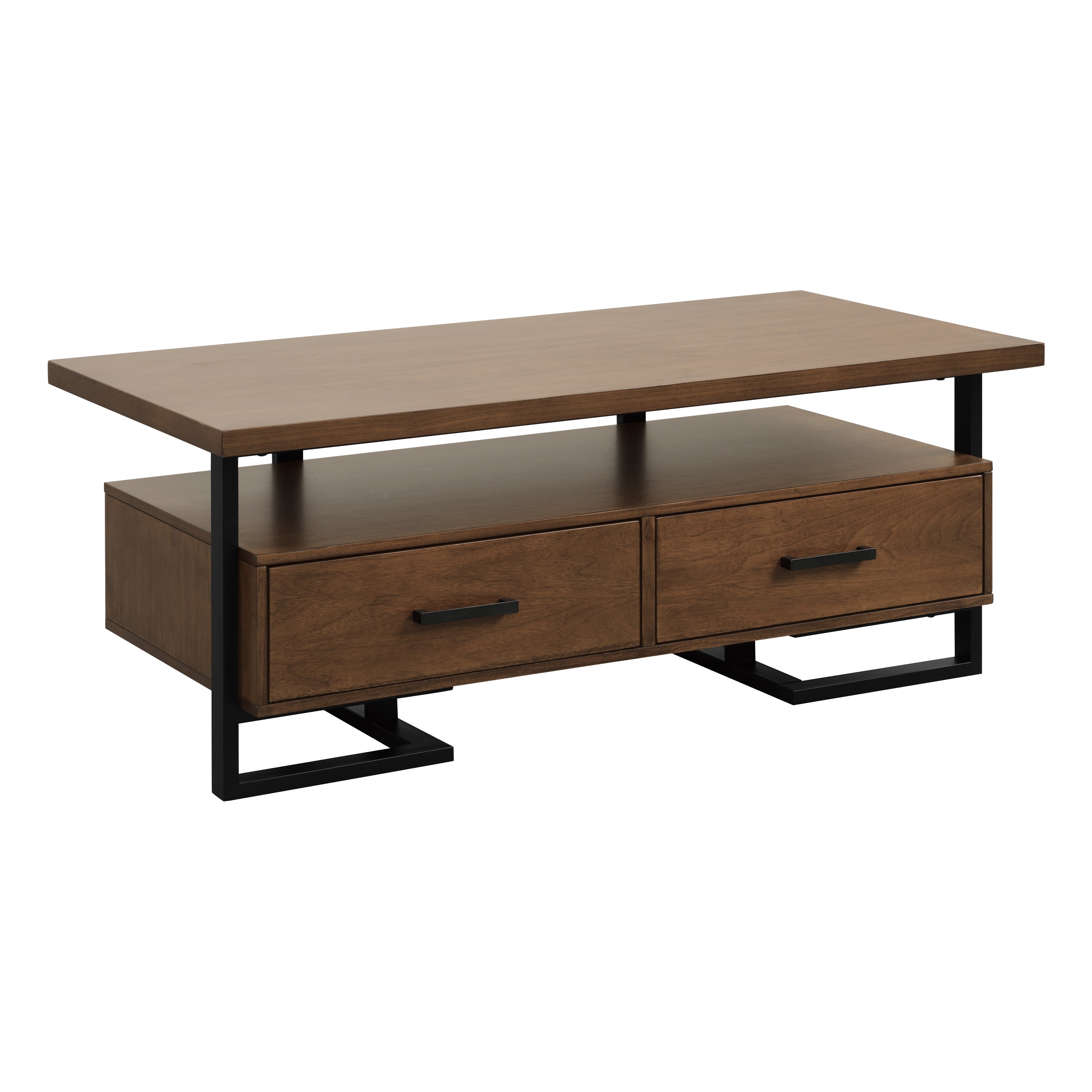 Sedley Walnut/Rustic Black Cocktail Table - 5415RF-30 - Bien Home Furniture & Electronics