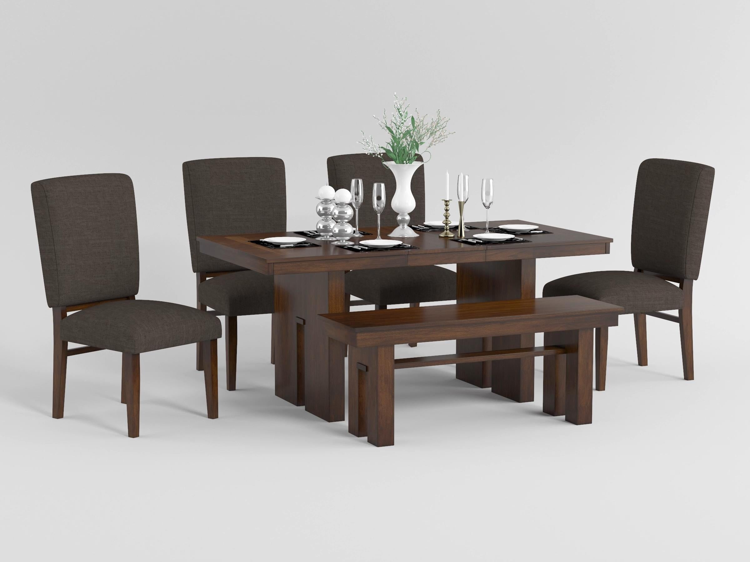 Sedley Walnut/Rustic Black Dining Table - 5415RF-78* - Bien Home Furniture & Electronics