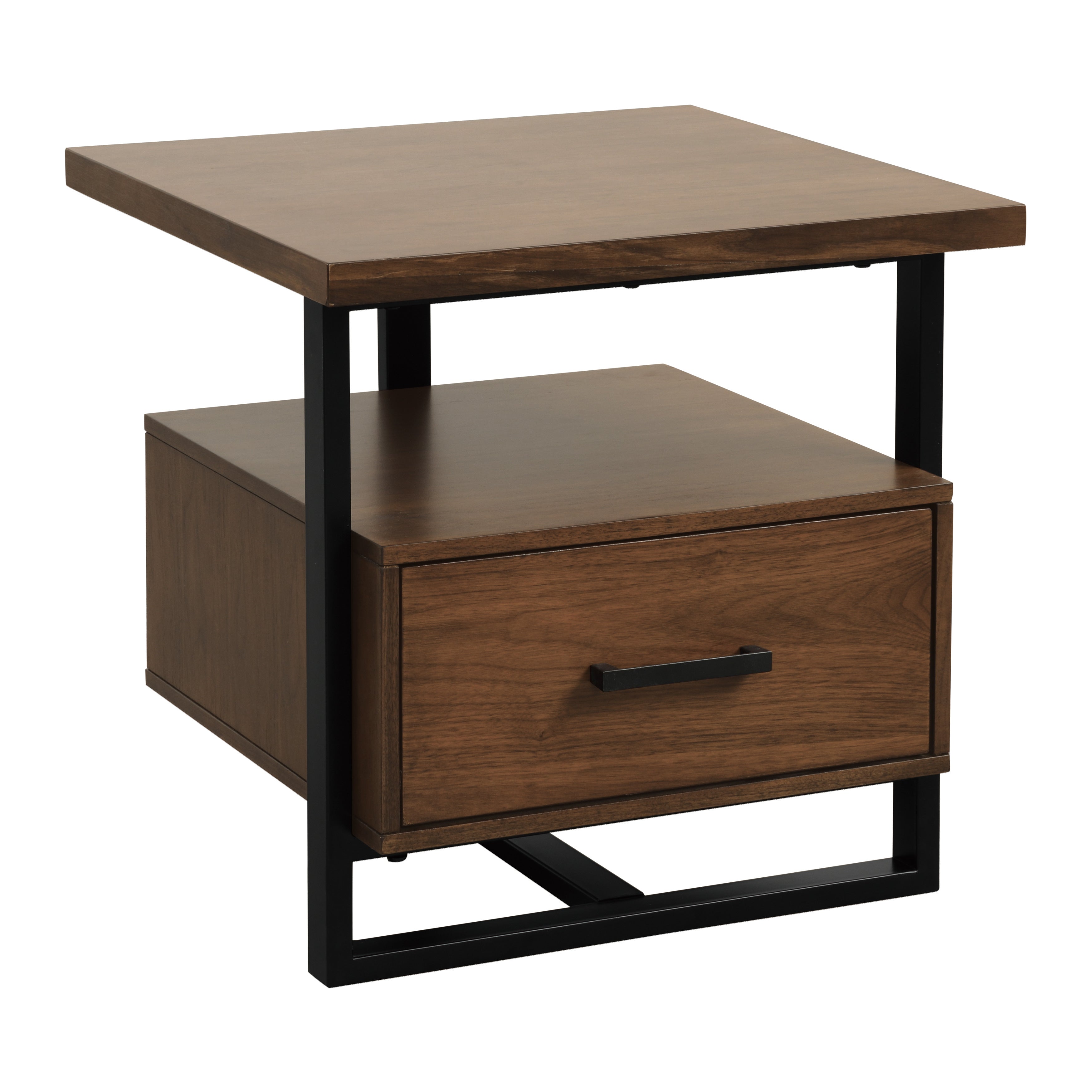 Sedley Walnut/Rustic Black End Table - 5415RF-04 - Bien Home Furniture &amp; Electronics