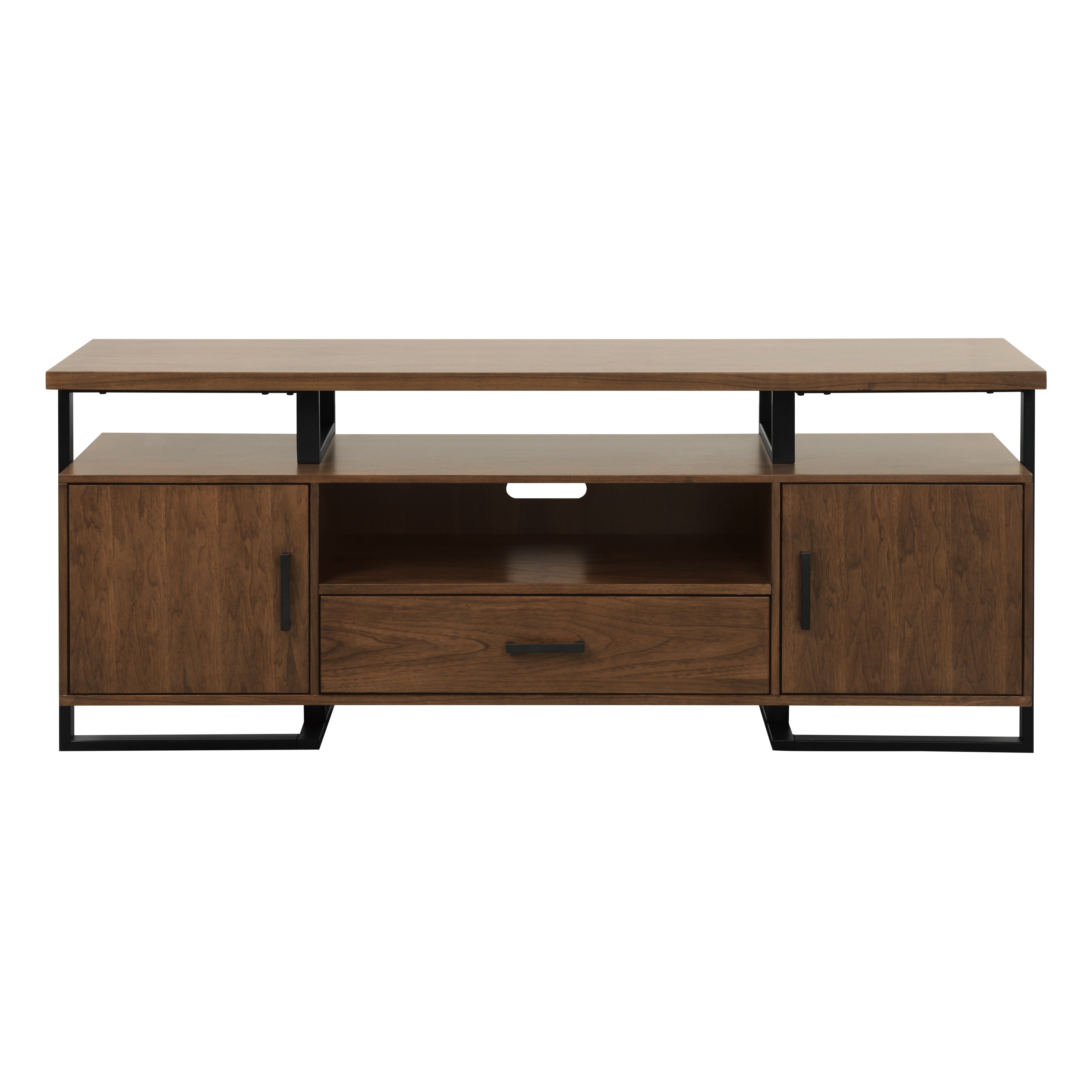 Sedley Walnut/Rustic Black TV Stand - 54150RF-68T - Bien Home Furniture & Electronics