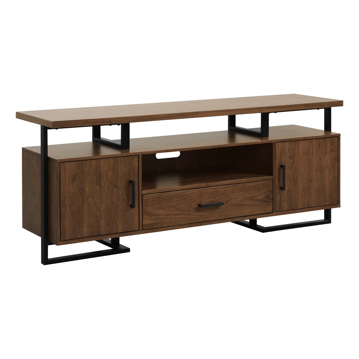 Sedley Walnut/Rustic Black TV Stand - 54150RF-68T - Bien Home Furniture & Electronics