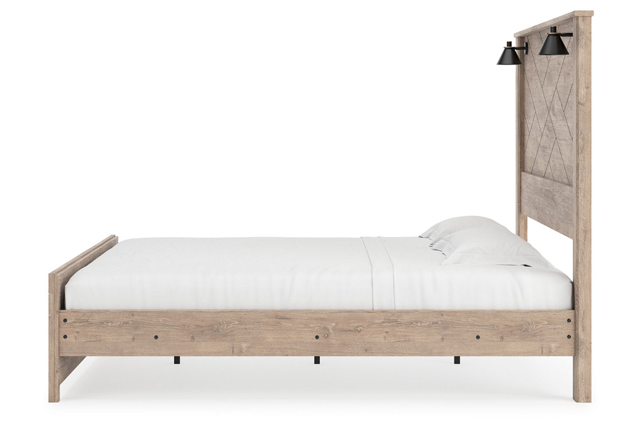 Senniberg Light Brown/White King Panel Bed - SET | B1191-56 | B1191-58 | B1191-99 - Bien Home Furniture & Electronics
