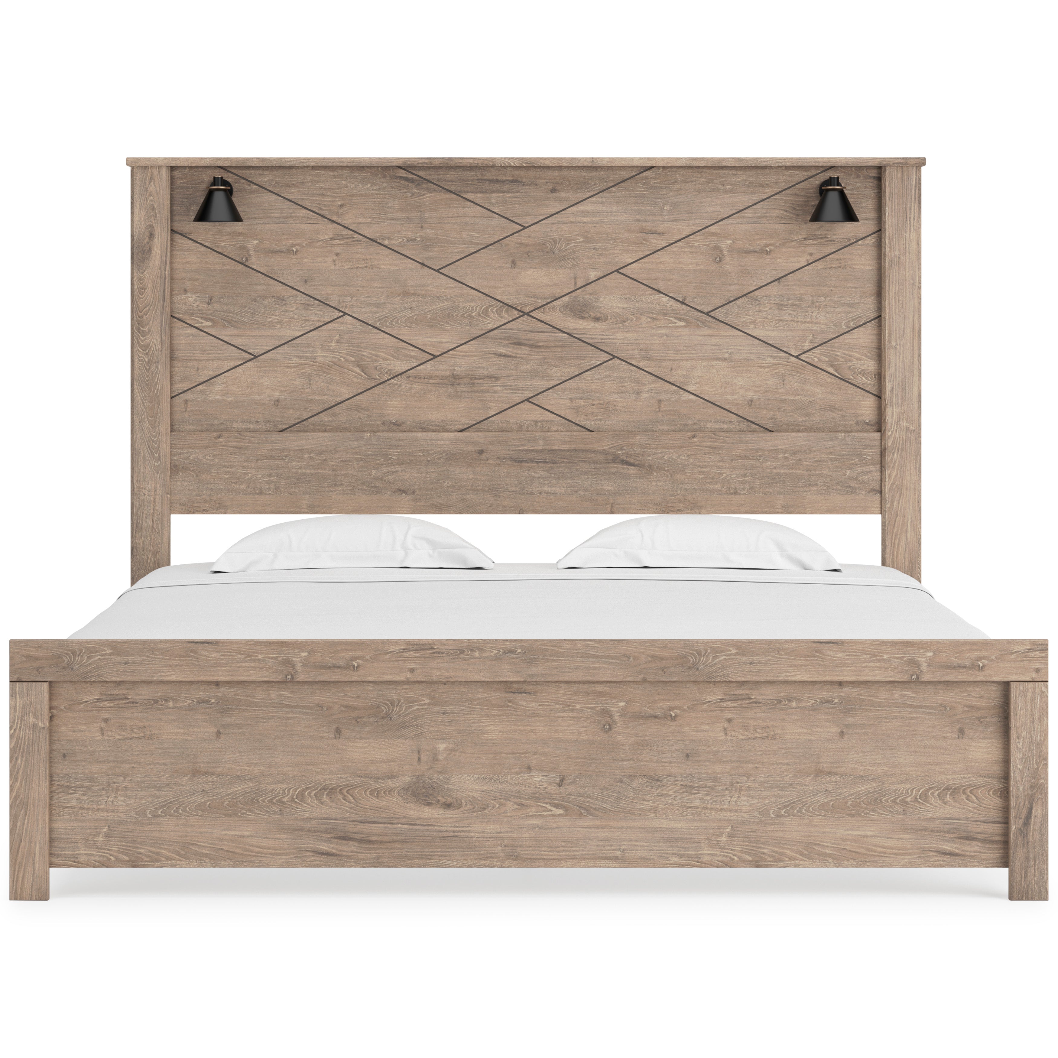 Senniberg Light Brown/White Lighted Panel Bedroom Set - SET | B1191-56 | B1191-58 | B1191-99 | B1191-31 | B1191-36 | B1191-92 | B1191-44 - Bien Home Furniture & Electronics