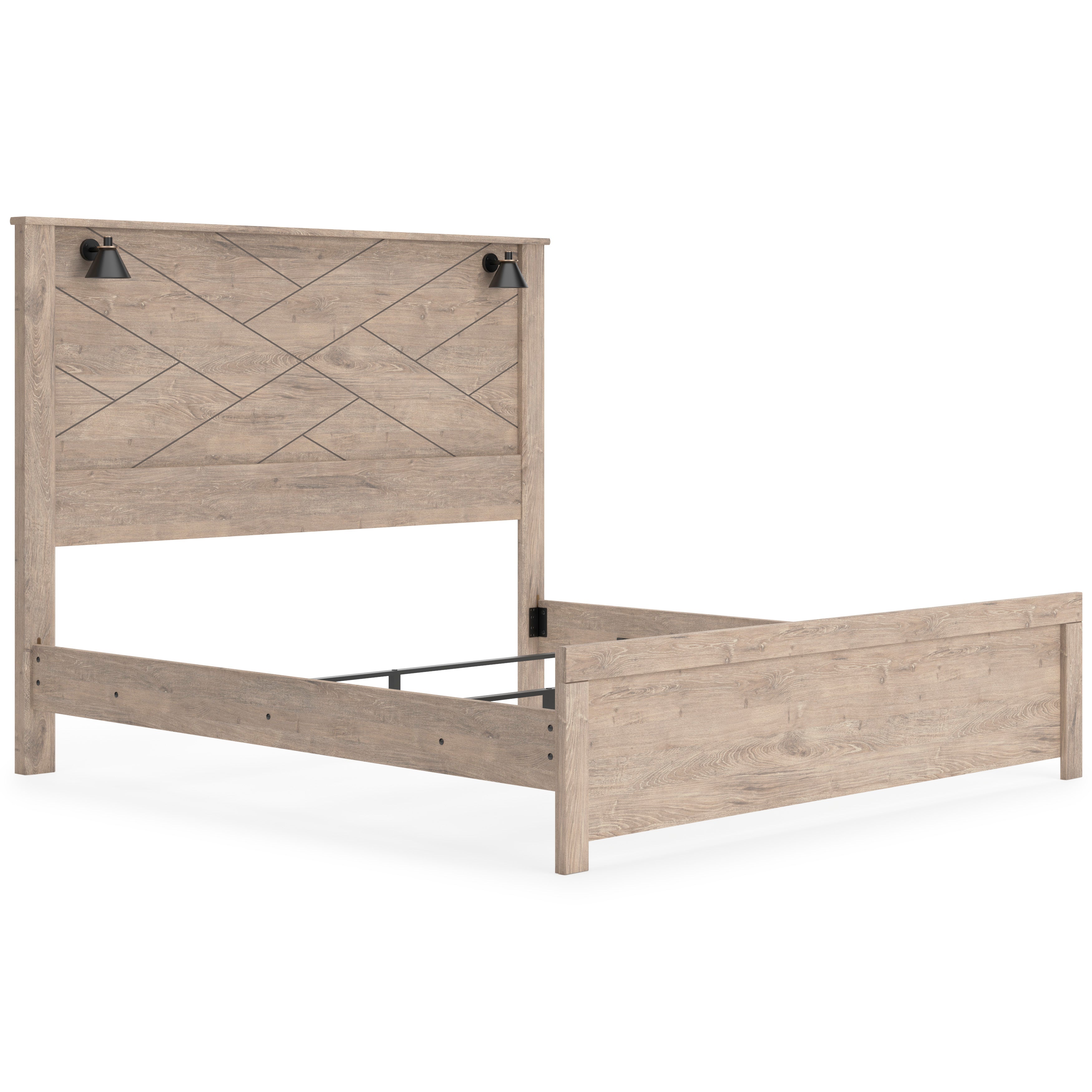 Senniberg Light Brown/White Lighted Panel Bedroom Set - SET | B1191-56 | B1191-58 | B1191-99 | B1191-31 | B1191-36 | B1191-92 | B1191-44 - Bien Home Furniture & Electronics