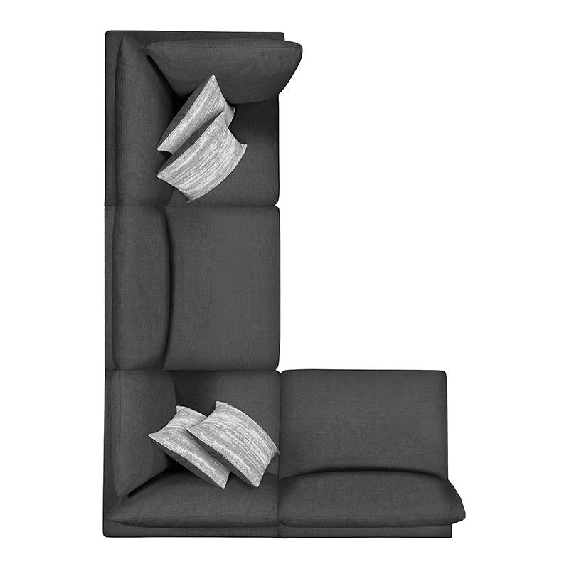 Serene 4-Piece Upholstered Modular Sectional Charcoal - 551324-SETA - Bien Home Furniture & Electronics