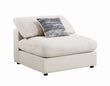 Serene Beige Upholstered Armless Chair - 551321 - Bien Home Furniture & Electronics
