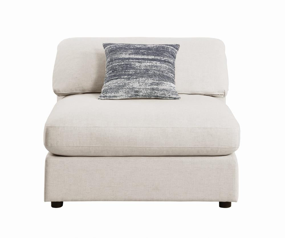 Serene Beige Upholstered Armless Chair - 551321 - Bien Home Furniture & Electronics
