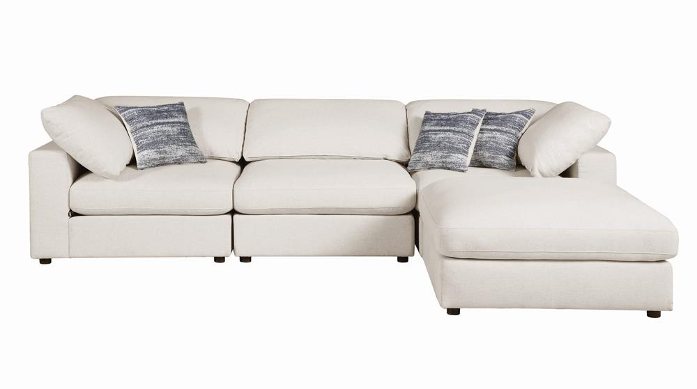 Serene Beige Upholstered Armless Chair - 551321 - Bien Home Furniture & Electronics