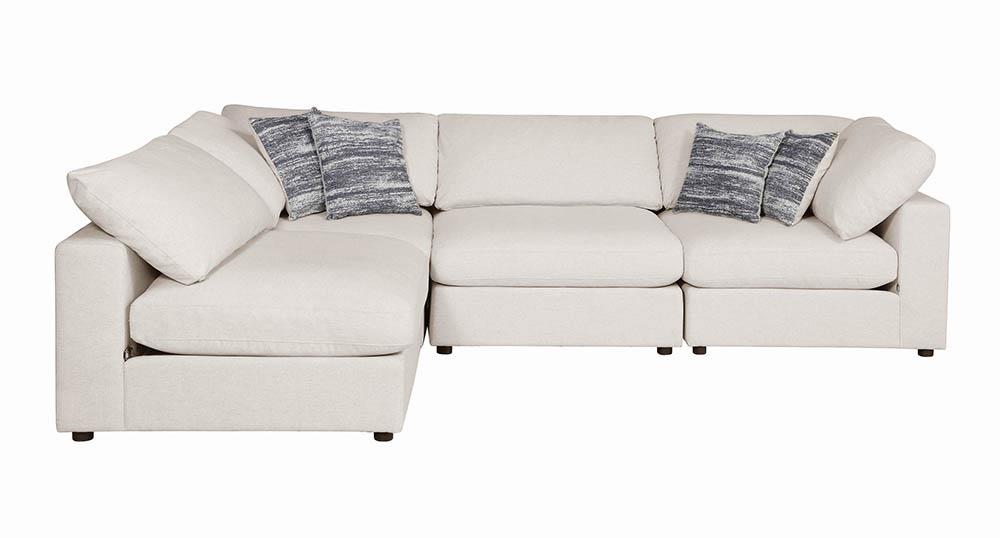 Serene Beige Upholstered Armless Chair - 551321 - Bien Home Furniture & Electronics