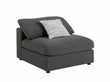Serene Charcoal Upholstered Armless Chair - 551324 - Bien Home Furniture & Electronics