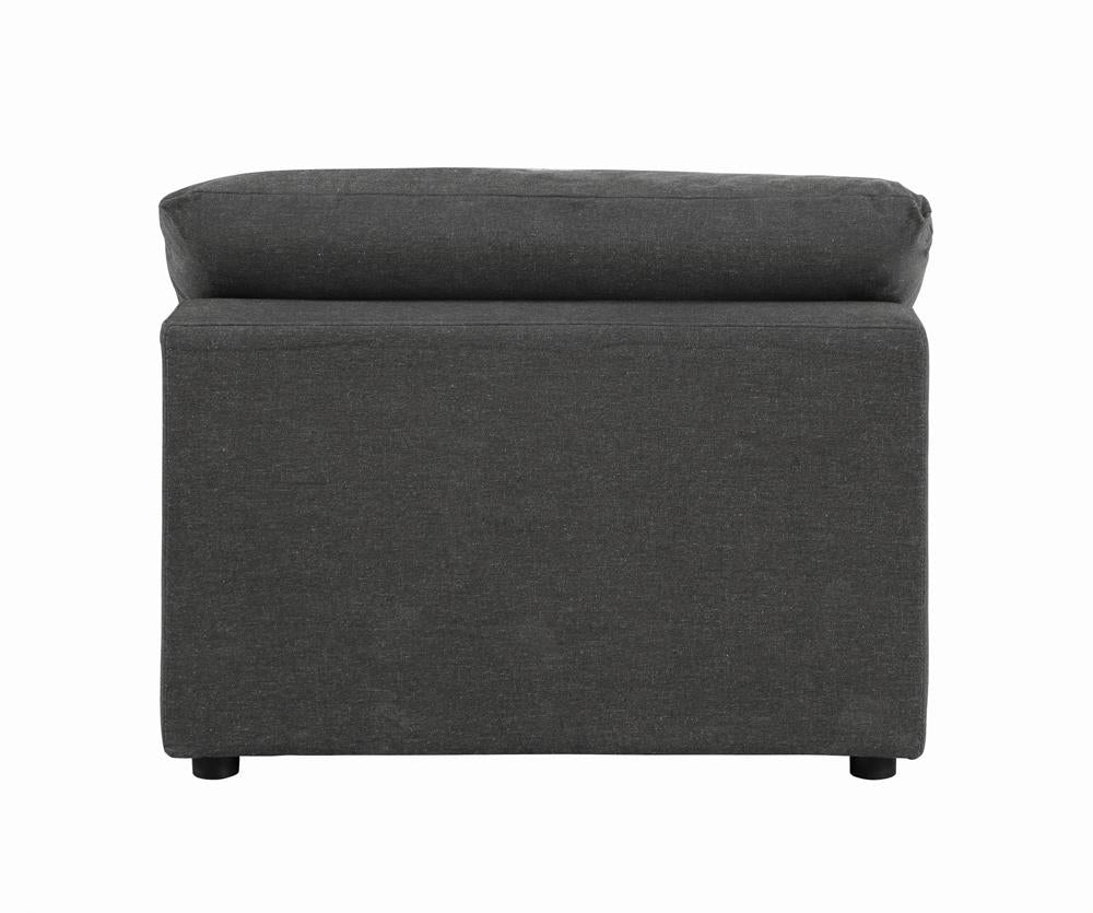 Serene Charcoal Upholstered Armless Chair - 551324 - Bien Home Furniture & Electronics