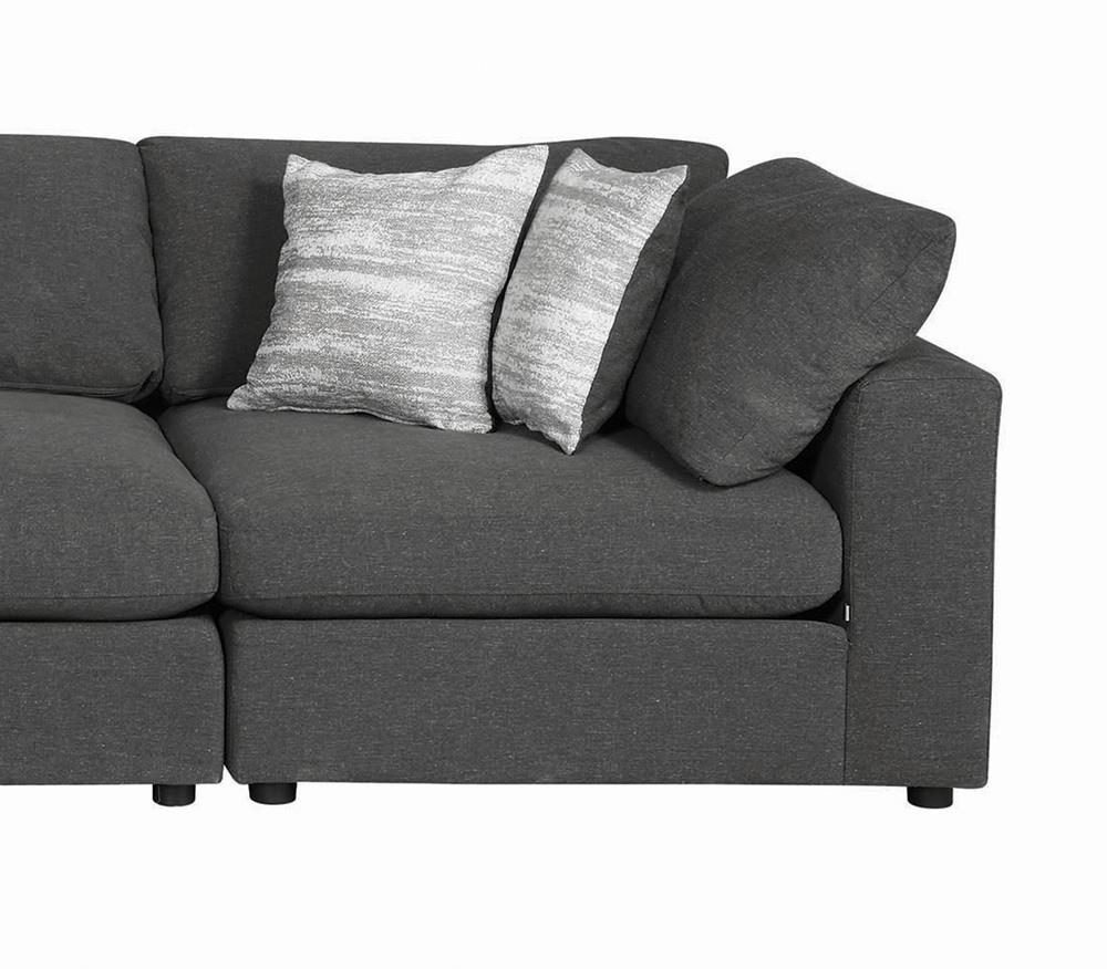 Serene Upholstered Corner Charcoal - 551325 - Bien Home Furniture & Electronics