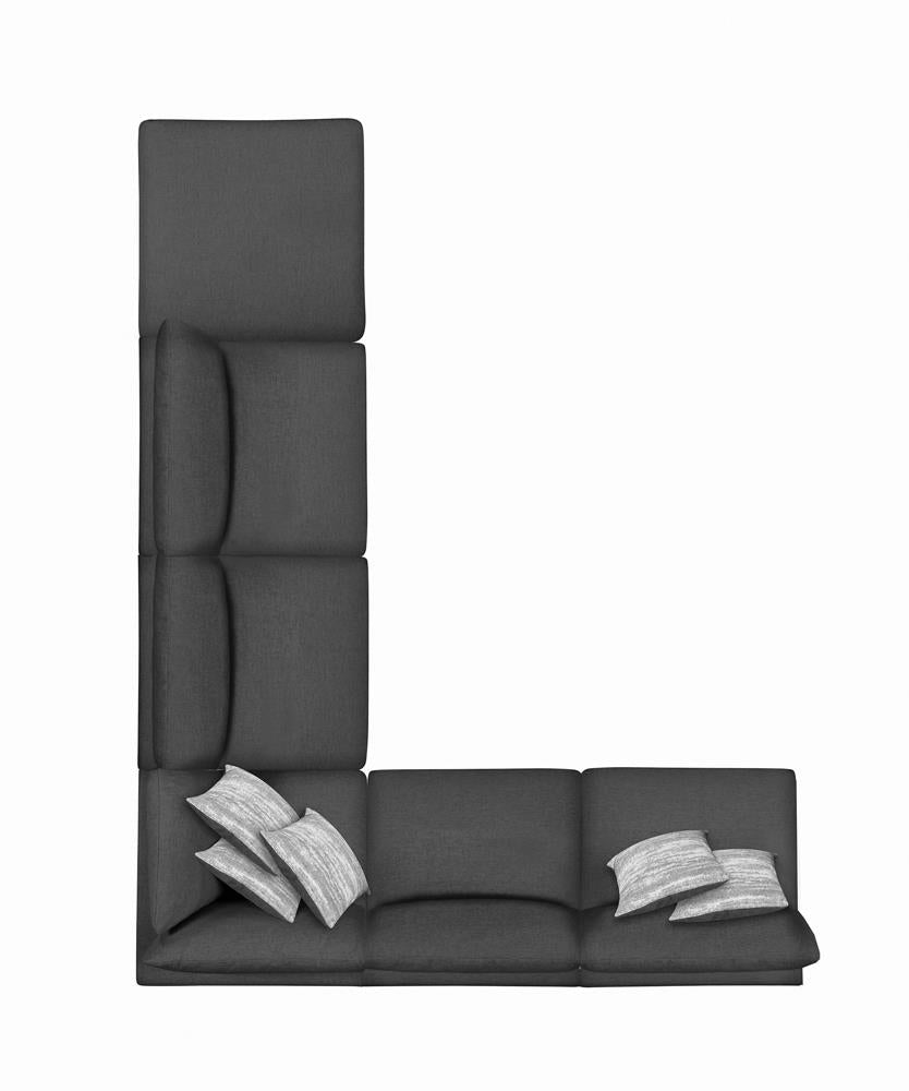 Serene Upholstered Rectangular Ottoman Charcoal - 551326 - Bien Home Furniture & Electronics
