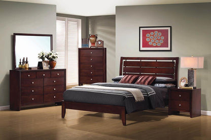 Serenity California King Panel Bed Rich Merlot - 201971KW - Bien Home Furniture &amp; Electronics