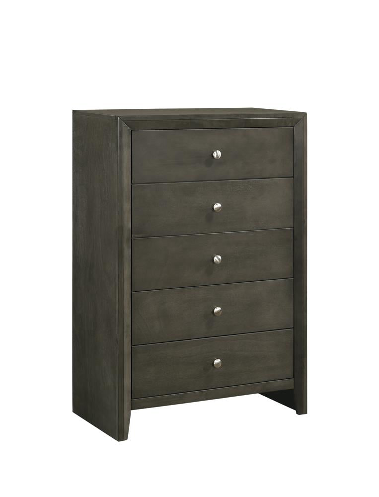 Serenity Mod Gray 5-Drawer Chest - 215845 - Bien Home Furniture &amp; Electronics