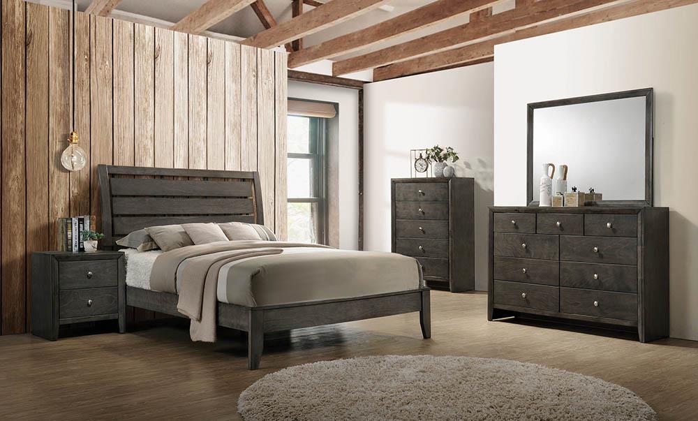 Serenity Mod Gray Panel Bedroom Set - SET | 215841Q | 215842 | 215845 - Bien Home Furniture &amp; Electronics
