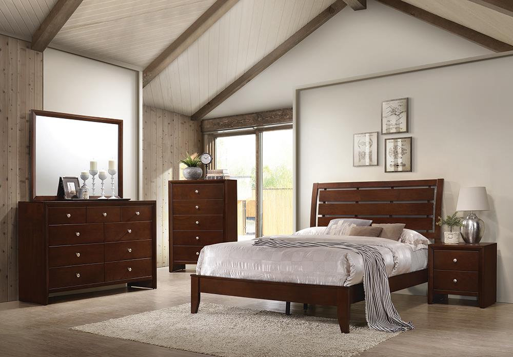 Serenity Rich Merlot Panel Bedroom Set - SET | 201971Q | 201972 | 201975 - Bien Home Furniture &amp; Electronics