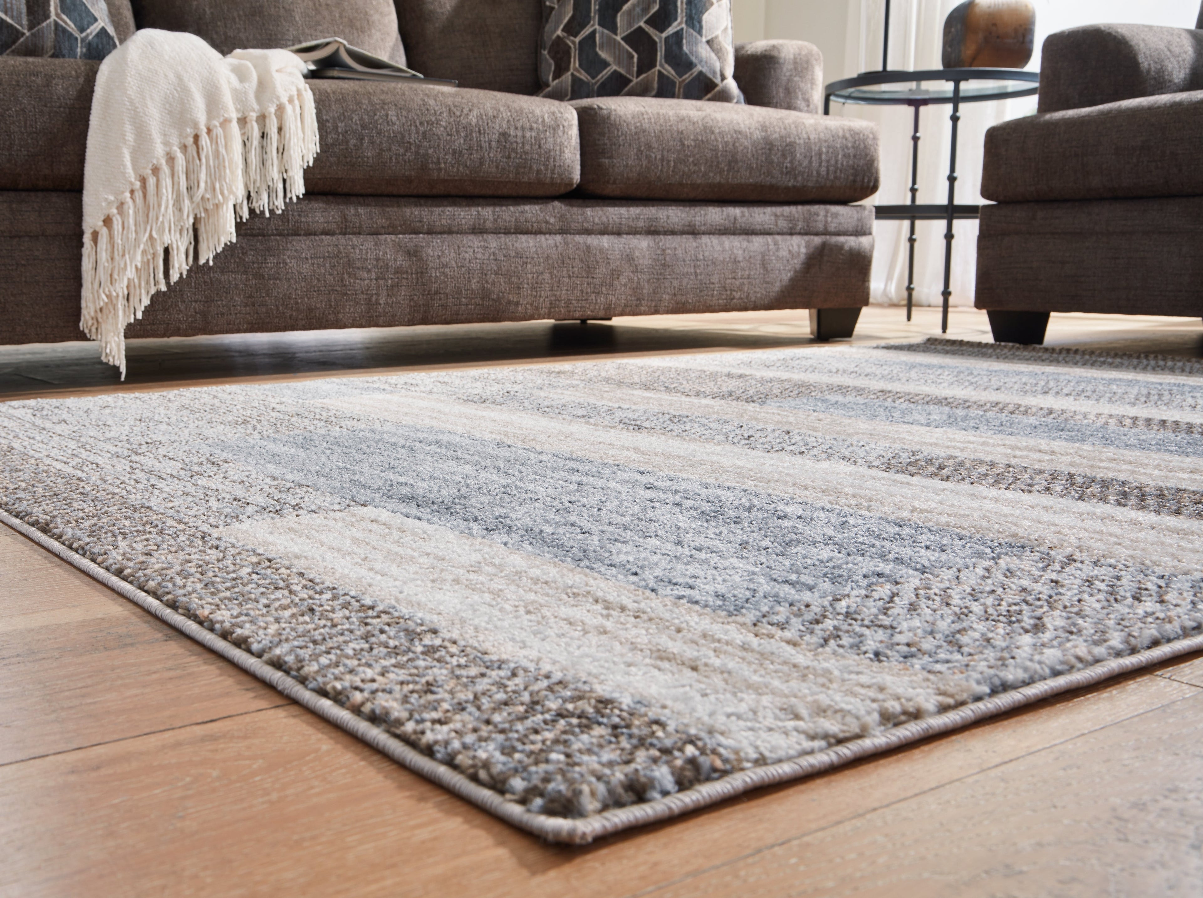 Sethburn Cream/Brown/Gray Large Rug - R406591 - Bien Home Furniture &amp; Electronics