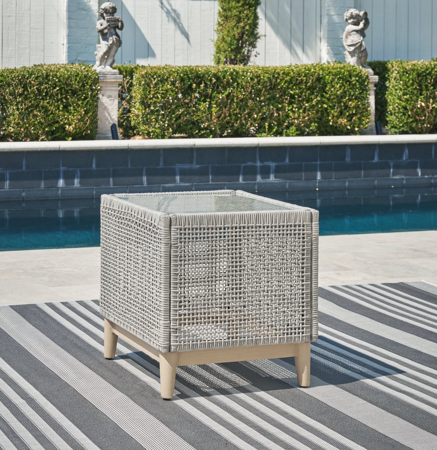 Seton Creek Gray Outdoor End Table - P798-702 - Bien Home Furniture & Electronics