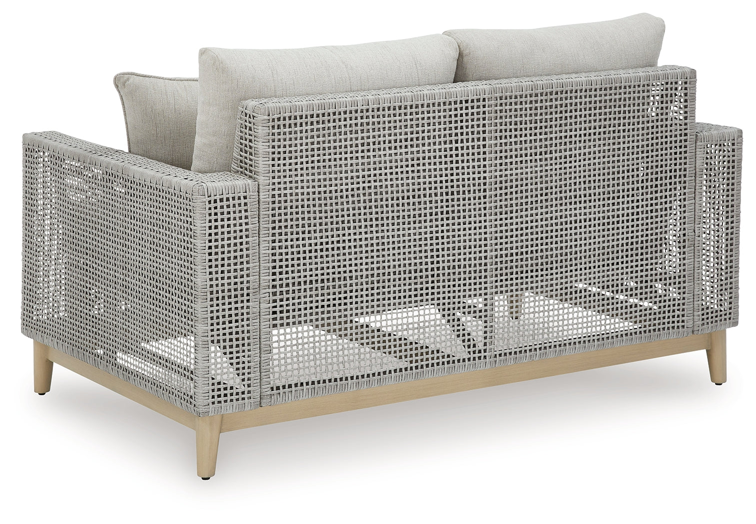 Seton Creek Gray Outdoor Loveseat with Cushion - P798-835 - Bien Home Furniture & Electronics