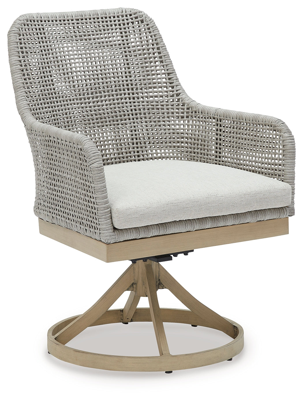 Seton Creek Gray Outdoor Swivel Dining Chair (Set of 2) - P798-602A - Bien Home Furniture & Electronics
