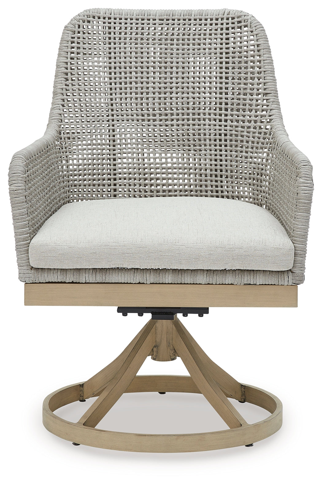 Seton Creek Gray Outdoor Swivel Dining Chair (Set of 2) - P798-602A - Bien Home Furniture & Electronics