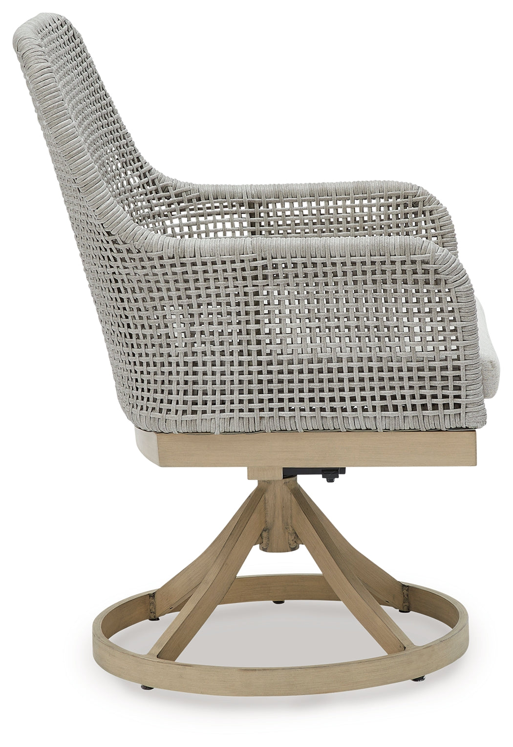 Seton Creek Gray Outdoor Swivel Dining Chair (Set of 2) - P798-602A - Bien Home Furniture & Electronics