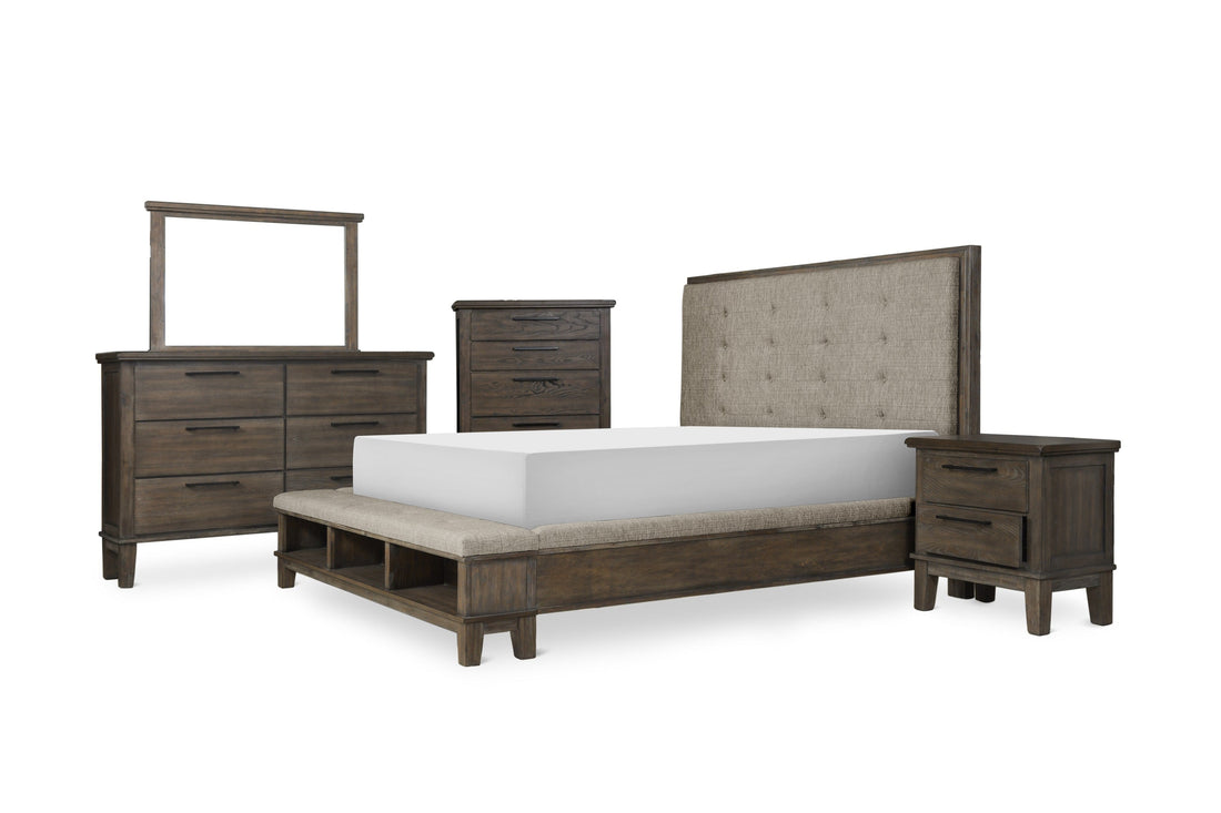 SH2213GRY-1*9 5PC SET: 1QB,1NS,1DR,1MR,1CH - SH2213GRY-1*9 - Bien Home Furniture & Electronics