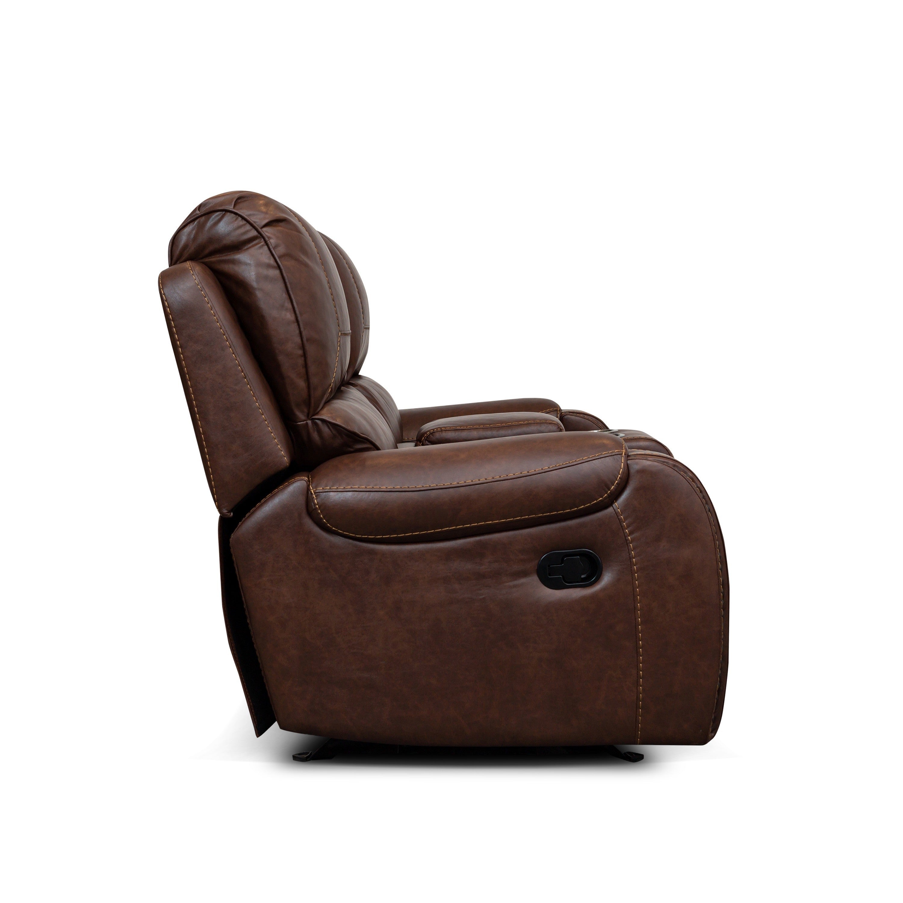 SH3215BRW-2 DOUBLE GLIDER RECLINING Loveseat W/CENTER CONSOLE - SH3215BRW-2 - Bien Home Furniture & Electronics