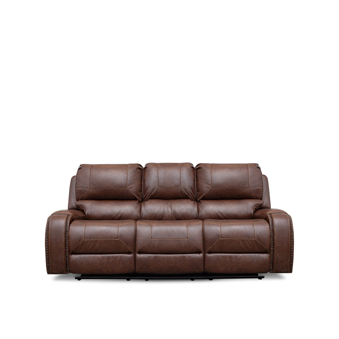 SH3215BRW-3 DOUBLE RECLINING SOFA W/DROP-DOWN CUP HOLDERS - SH3215BRW-3 - Bien Home Furniture & Electronics