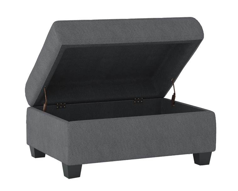 SH3223DGR-4 STORAGE OTTOMAN IN DARK GRAY - SH3223DGR-4 - Bien Home Furniture & Electronics