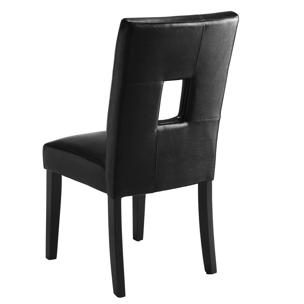 Shannon Black Open Back Upholstered Dining Chairs, Set of 2 - 103612BLK - Bien Home Furniture &amp; Electronics